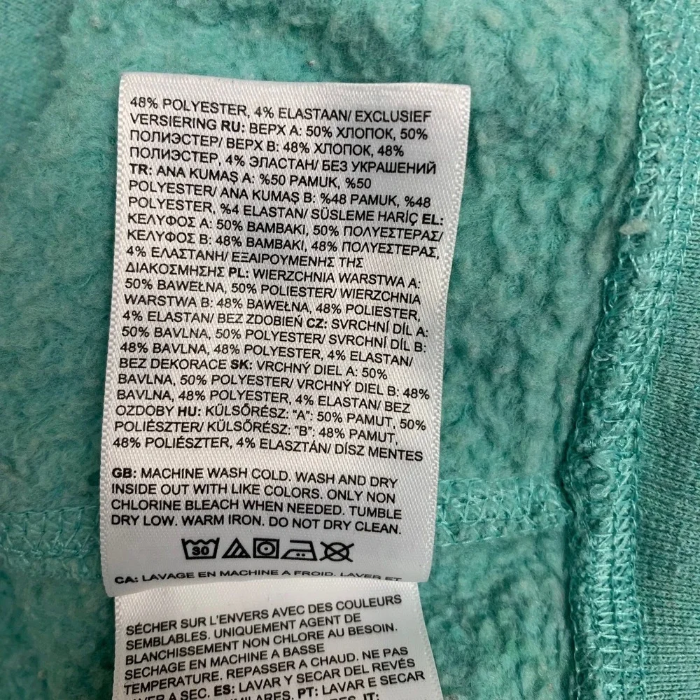The North Face Sweatshirt Womens XL Teal Green Crewneck Fleece Pullover NF0A3X8Y